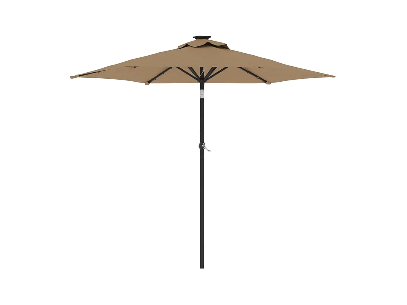 Albemarle  Parasol de jardin avec LED mât en acier taupe 225x225x212 cm