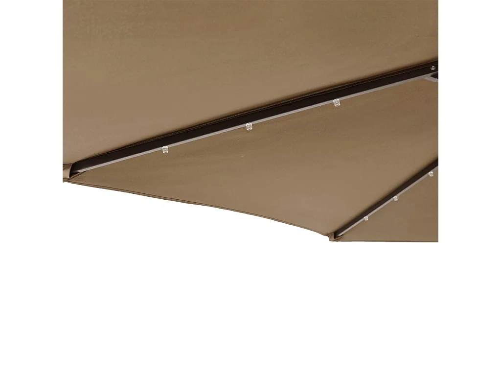Albemarle  Parasol de jardin avec LED mât en acier taupe 225x225x212 cm
