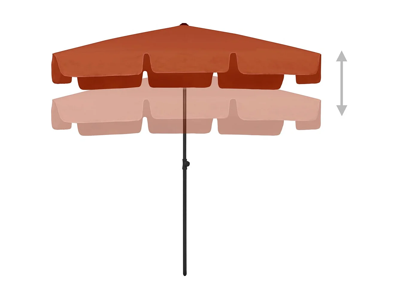 Roxanne  Strandparasol 200x125 cm terracottakleurig