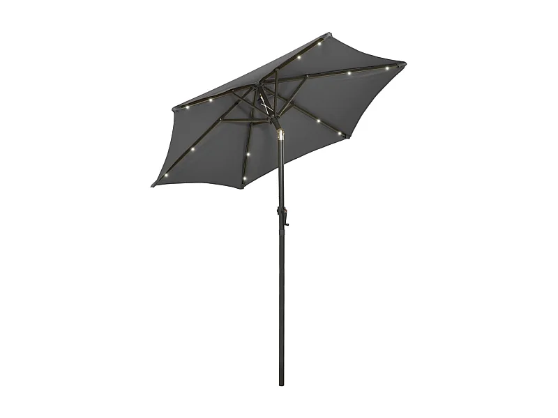 Zerdal  Parasol met LED-verlichting 200x211 cm aluminium antracietkleur