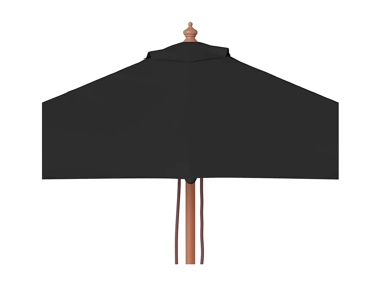Keano  Parasol met houten paal 150x200 cm zwart