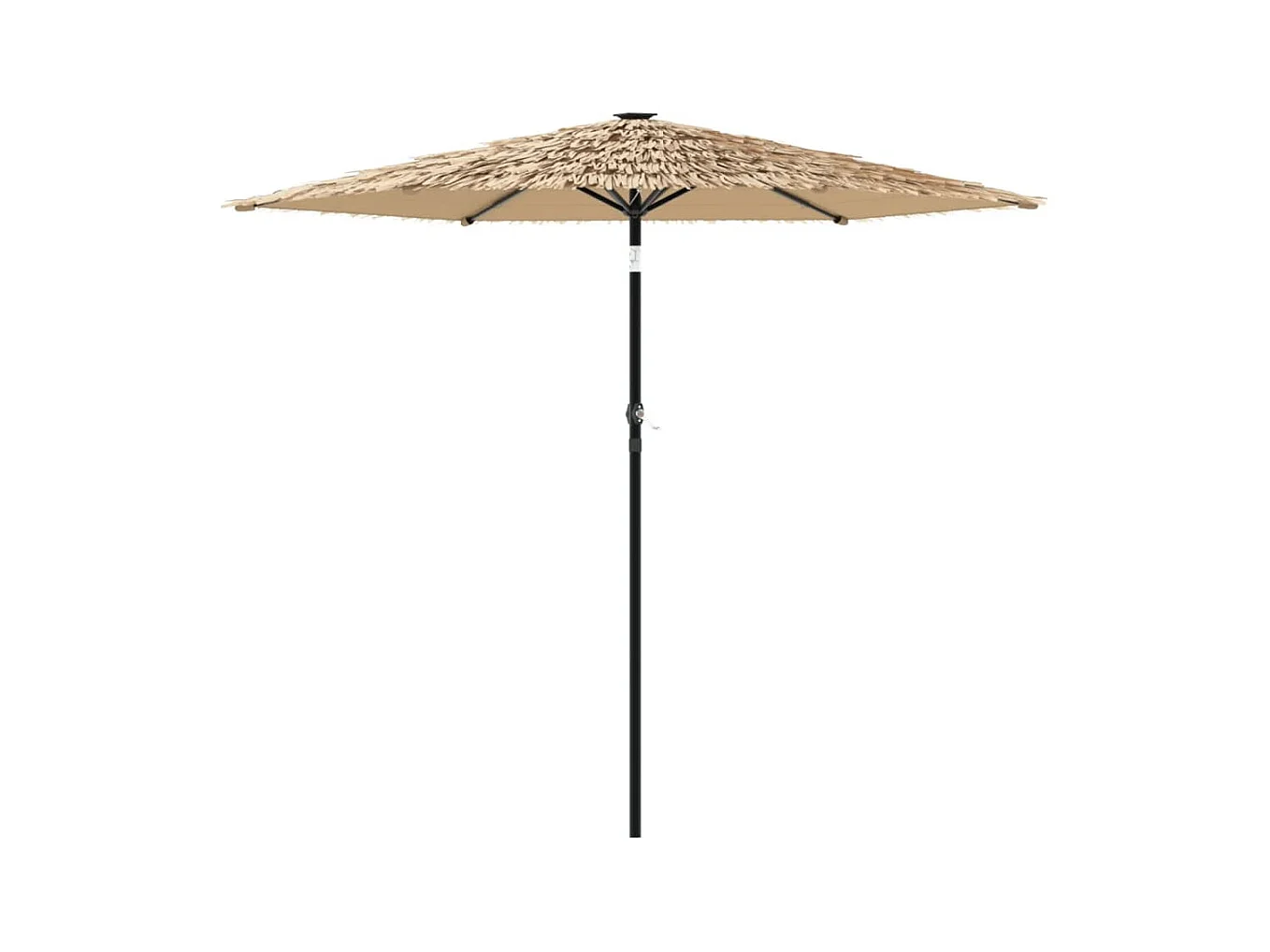 Clark  Parasol met LED's en stalen paal 223x223x213 cm bruin