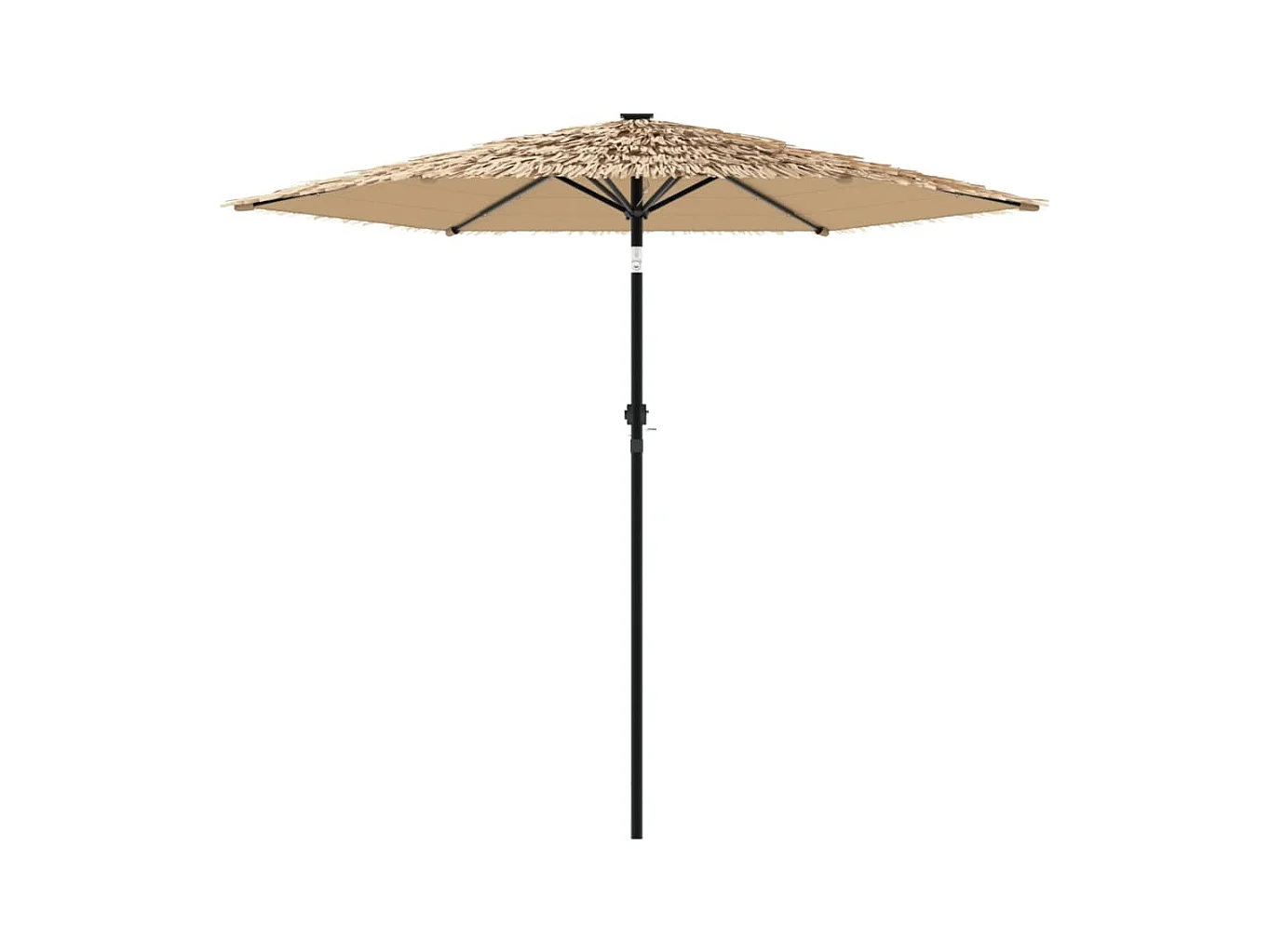 Clark  Parasol met LED's en stalen paal 223x223x213 cm bruin
