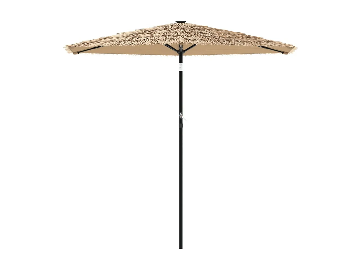 Clark  Parasol met LED's en stalen paal 223x223x213 cm bruin