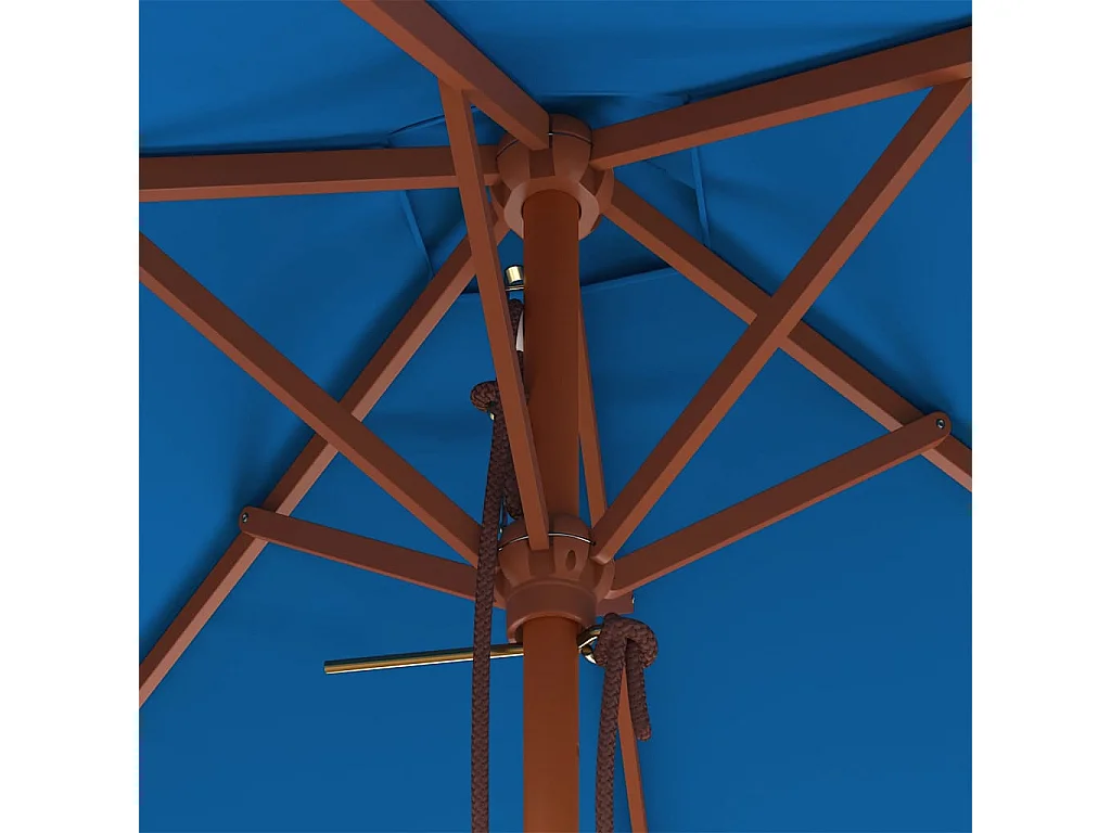 Keano  Parasol met houten paal 150x200 cm blauw