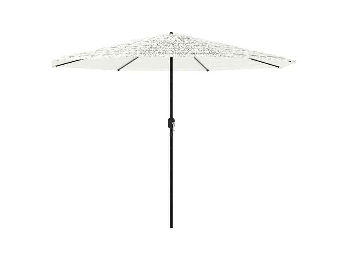 Draveil  Parasol de jardin avec mât en acier blanc 388x388x248 cm