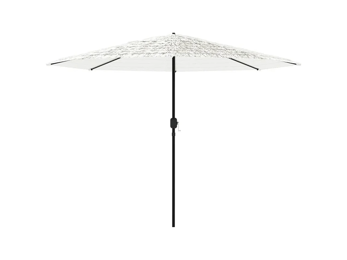 Draveil  Parasol de jardin avec mât en acier blanc 388x388x248 cm