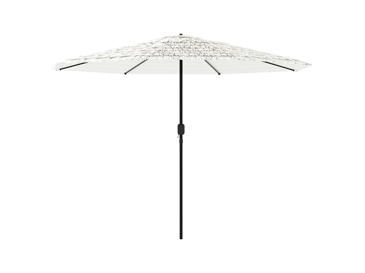 Draveil  Parasol de jardin avec mât en acier blanc 388x388x248 cm
