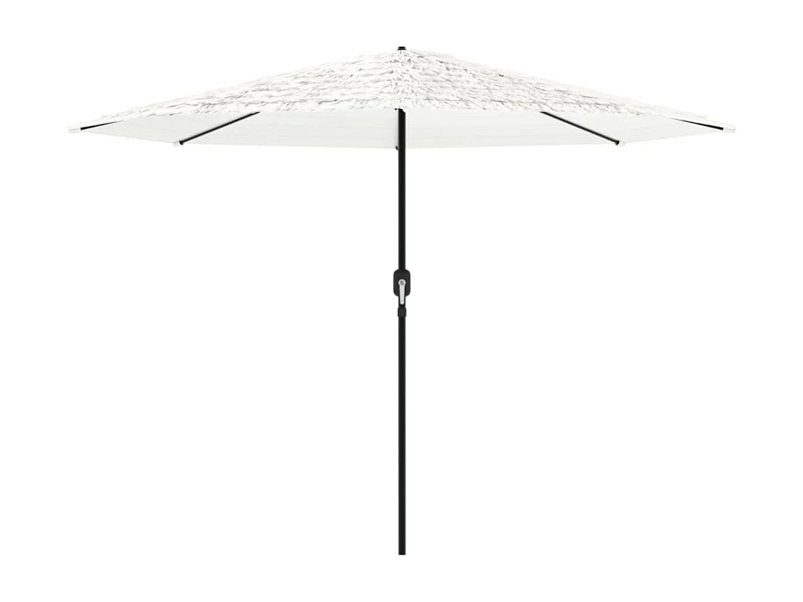 Draveil  Sombrilla de jardín con poste de acero blanca 388x388x248 cm