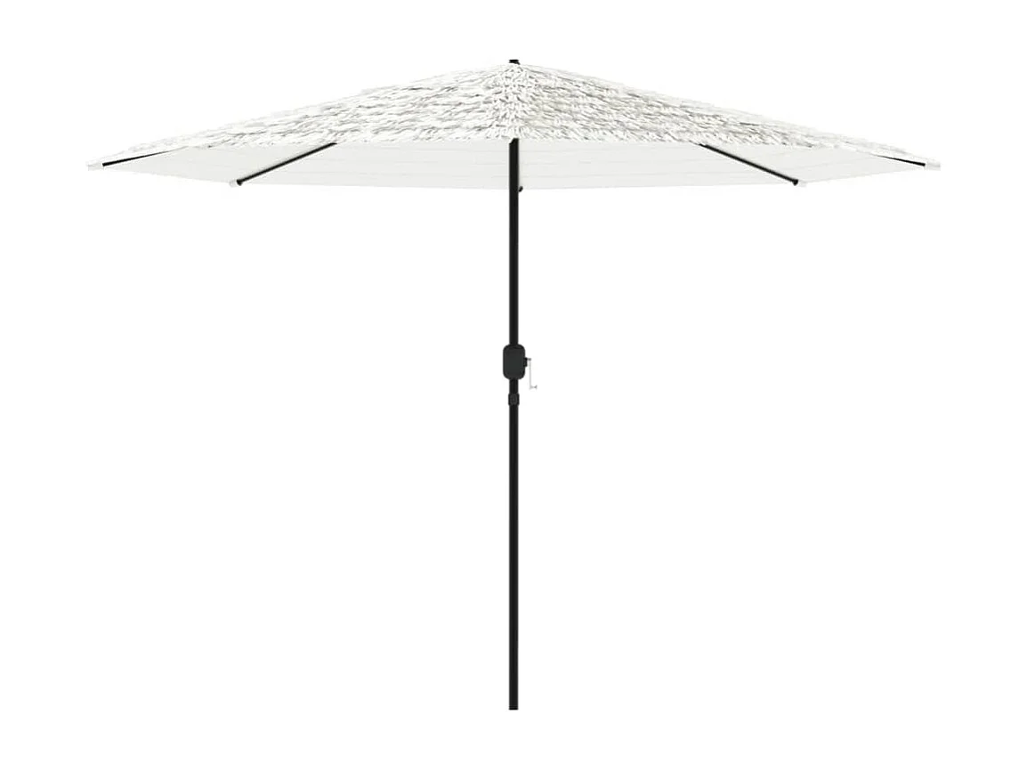 Draveil  Sombrilla de jardín con poste de acero blanca 388x388x248 cm