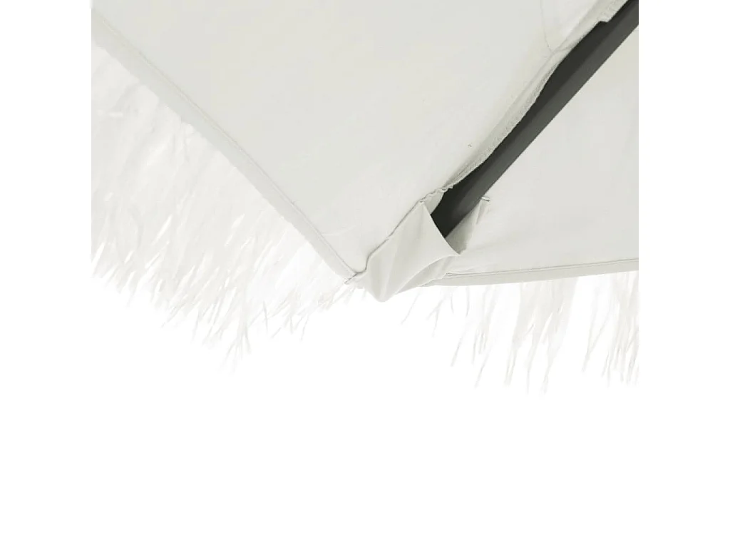 Draveil  Sombrilla de jardín con poste de acero blanca 388x388x248 cm