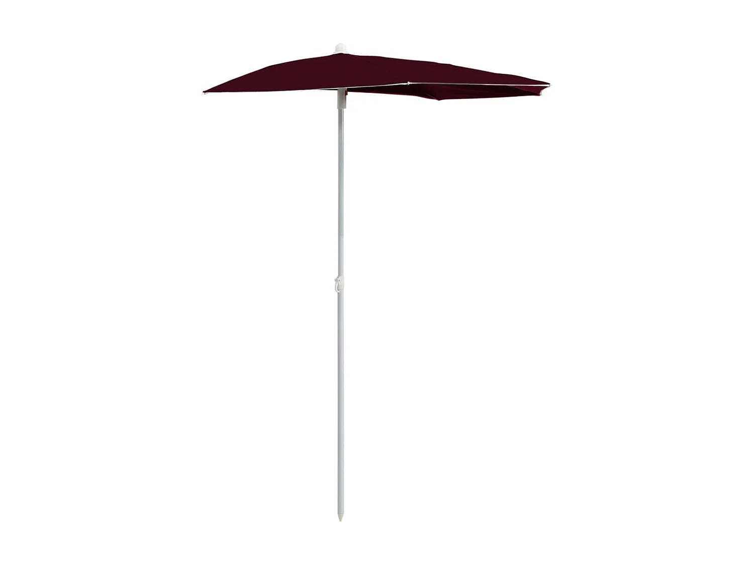 Hancock  Demi-parasol de jardin avec mât 180x90 cm rouge bordeaux