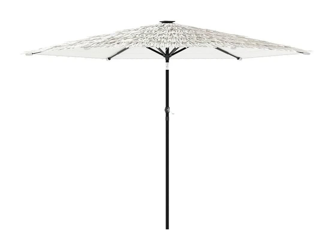 Draveil  Parasol de jardin avec mât en acier blanc 288x288x225 cm