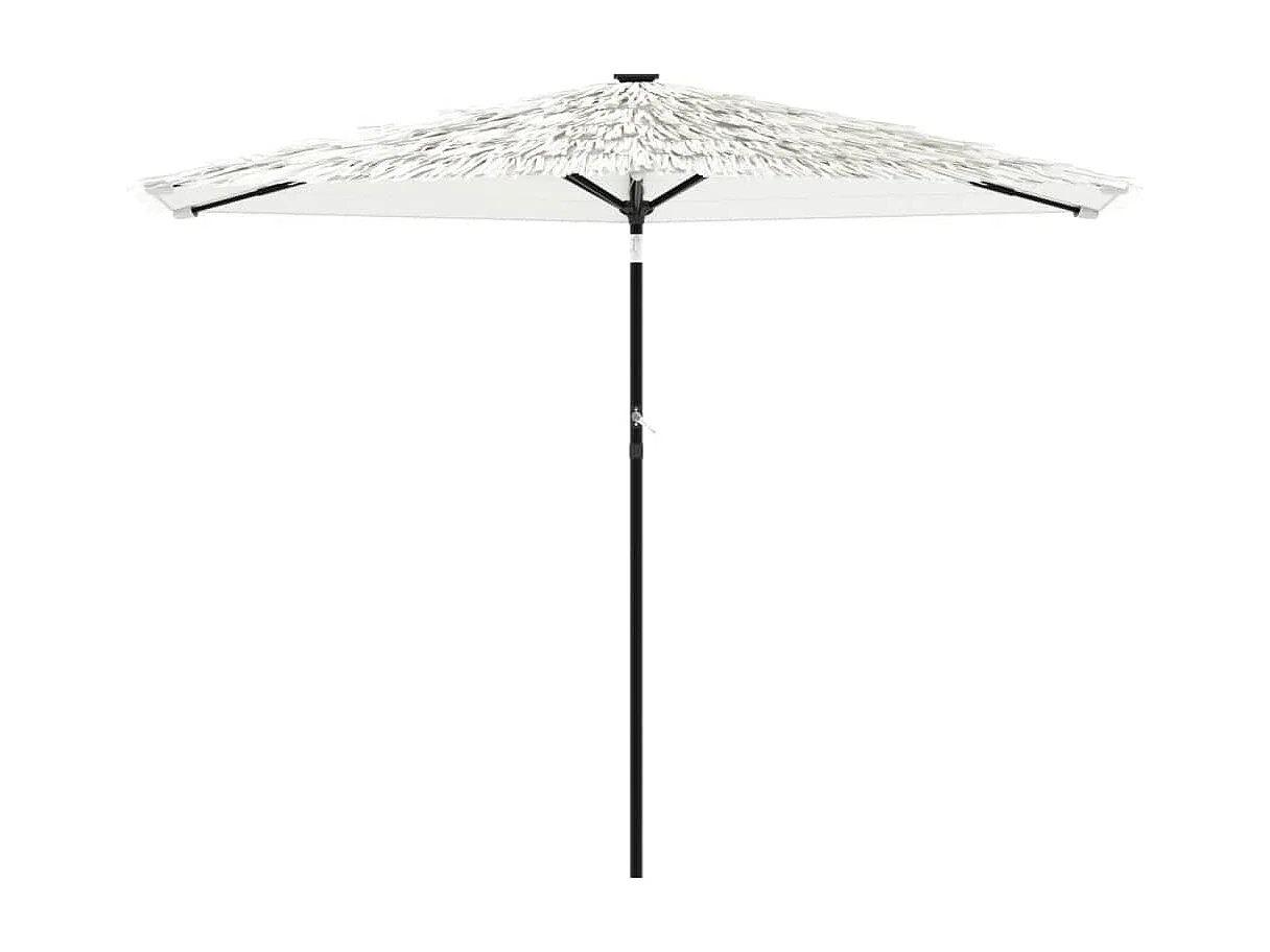 Draveil  Parasol de jardin avec mât en acier blanc 288x288x225 cm