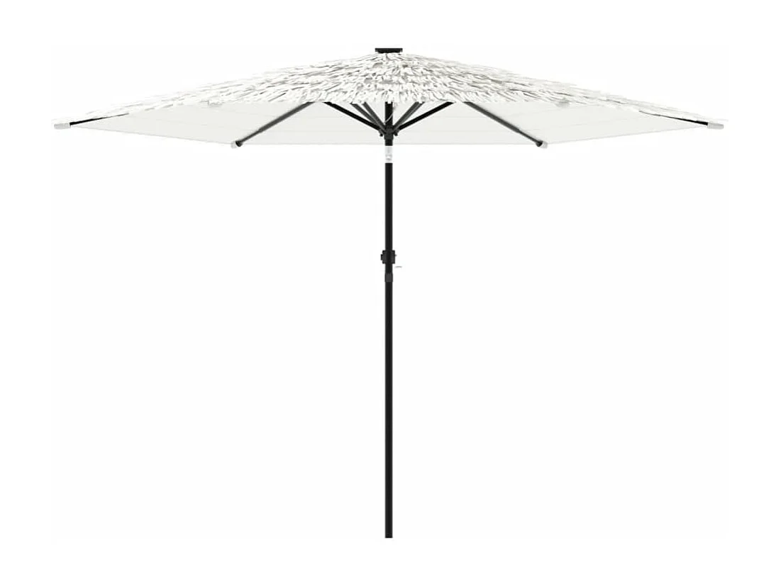Draveil  Parasol de jardin avec mât en acier blanc 288x288x225 cm