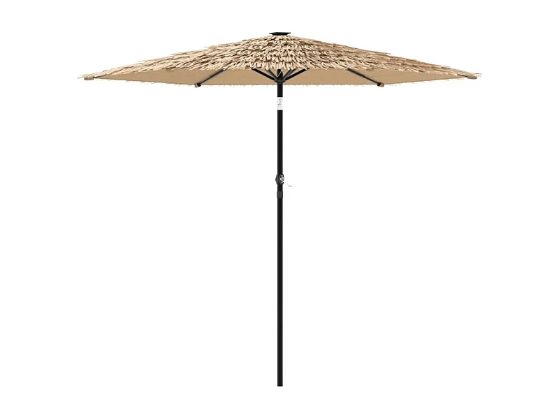 Clark  Parasol met LED's en stalen paal 268x268x226 cm bruin
