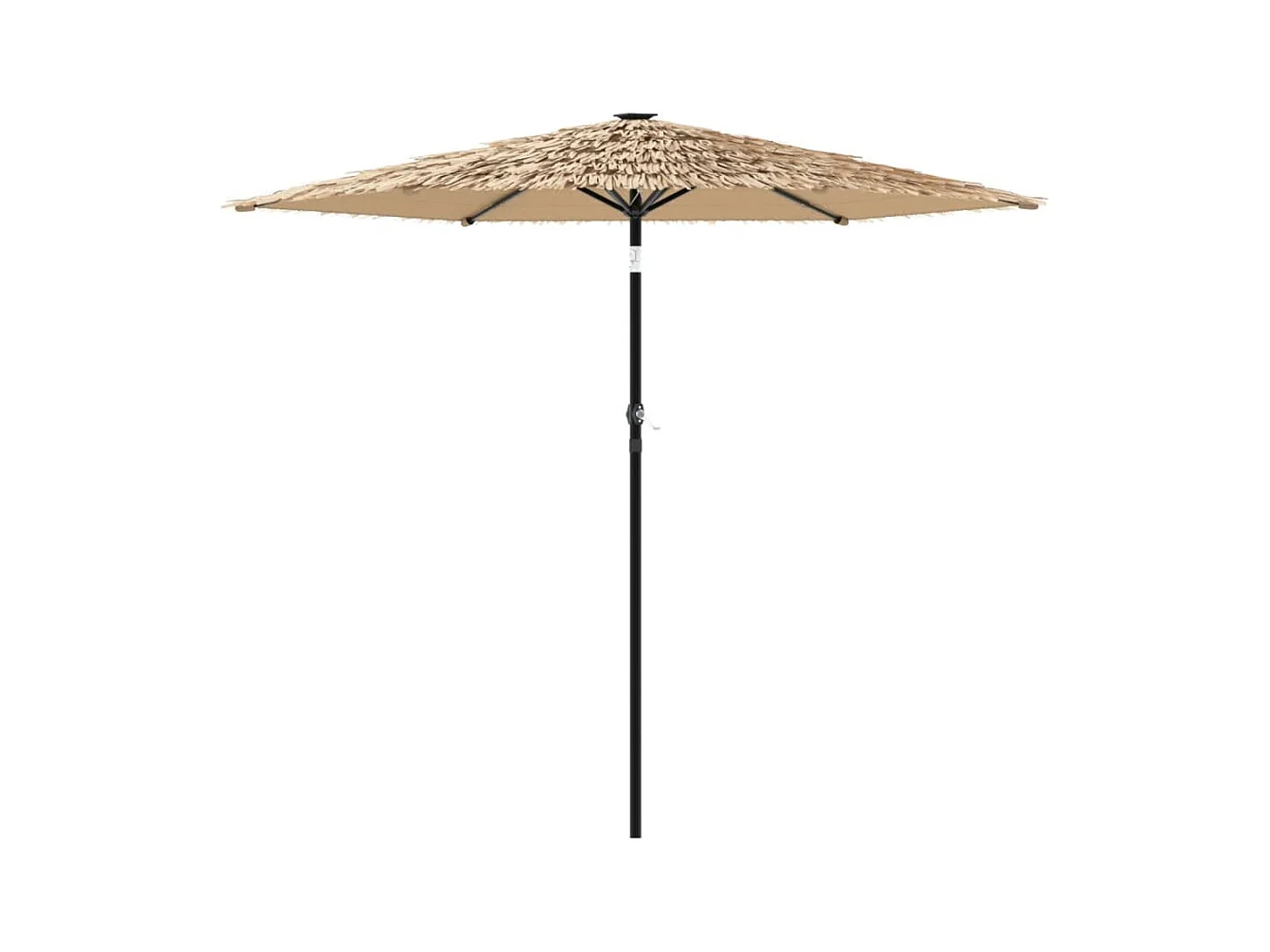 Clark  Parasol de jardin avec LED et mât en acier marron 268x268x226cm