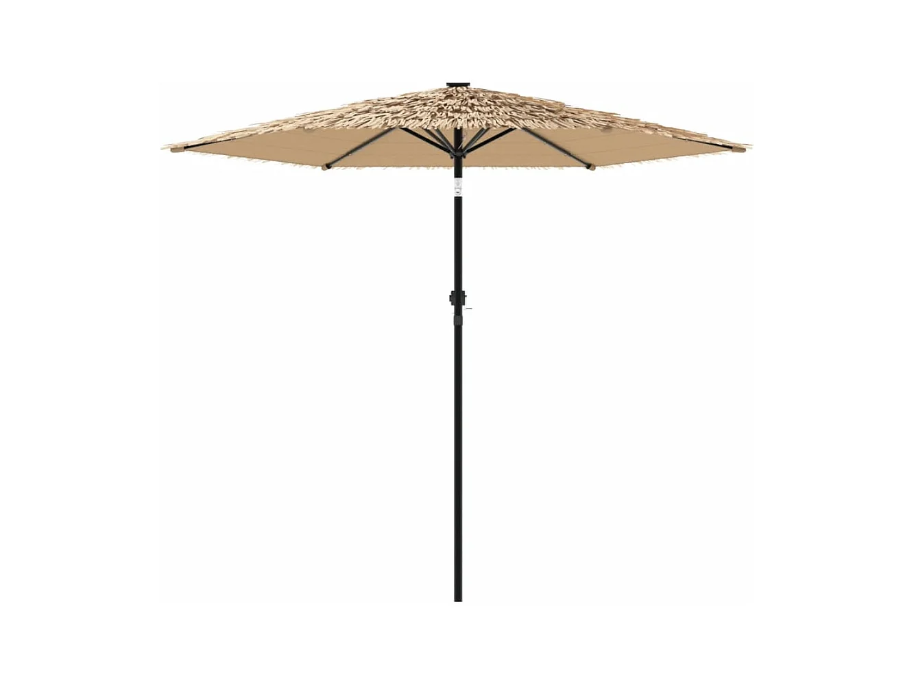 Clark  Parasol de jardin avec LED et mât en acier marron 268x268x226cm