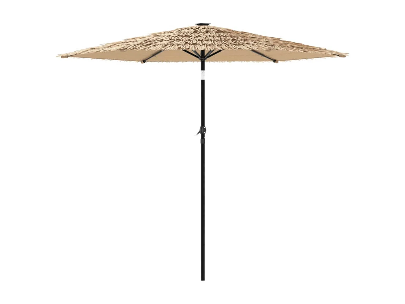 Clark  Parasol de jardin avec LED et mât en acier marron 268x268x226cm