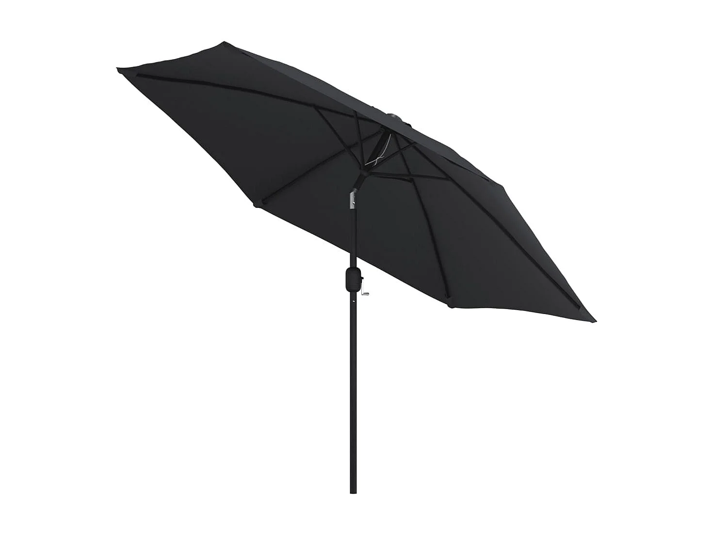 Zelar  Parasol met metalen paal 300 cm zwart