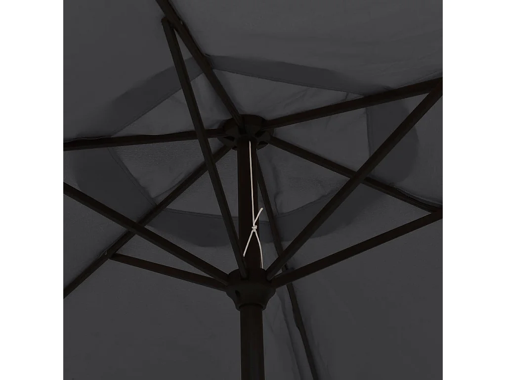 Zelar  Parasol met metalen paal 300 cm zwart