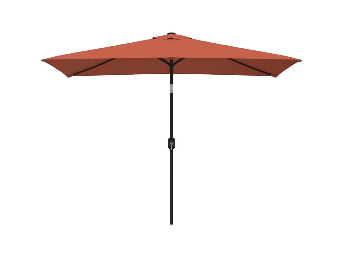 Torhildr  Parasol d'extérieur avec mât en métal 300x200 cm terre cuite