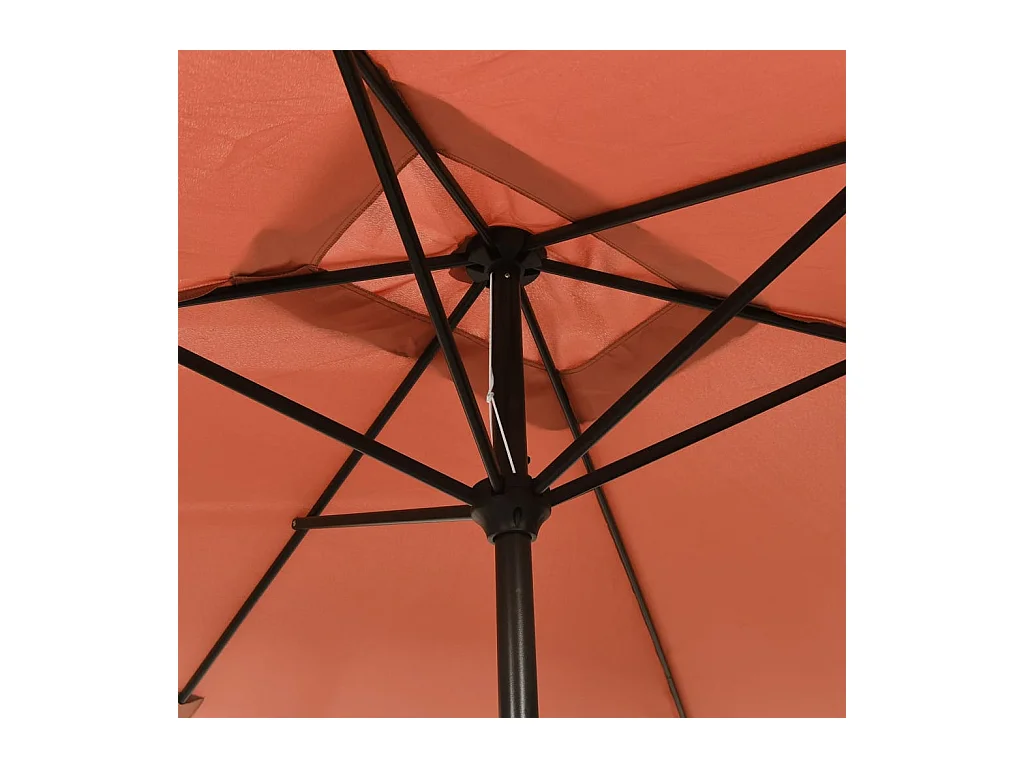 Torhildr  Parasol d'extérieur avec mât en métal 300x200 cm terre cuite