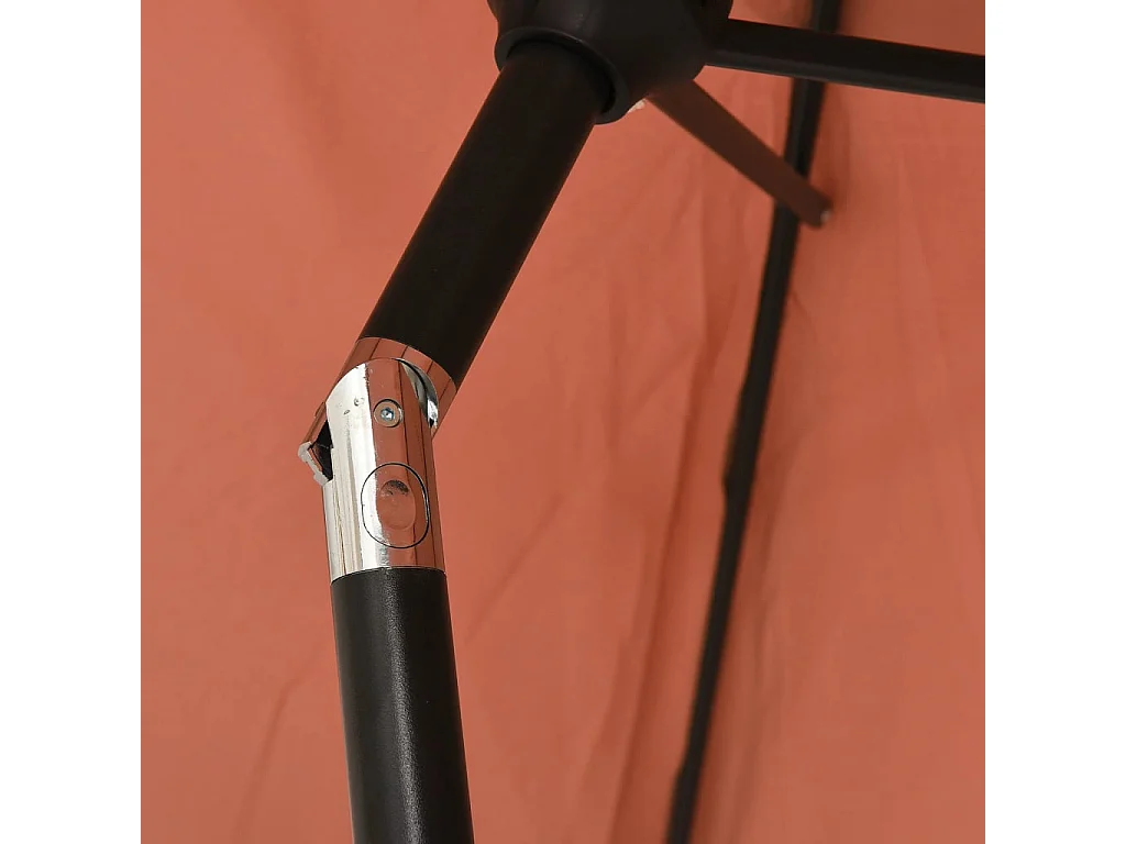 Torhildr  Parasol d'extérieur avec mât en métal 300x200 cm terre cuite