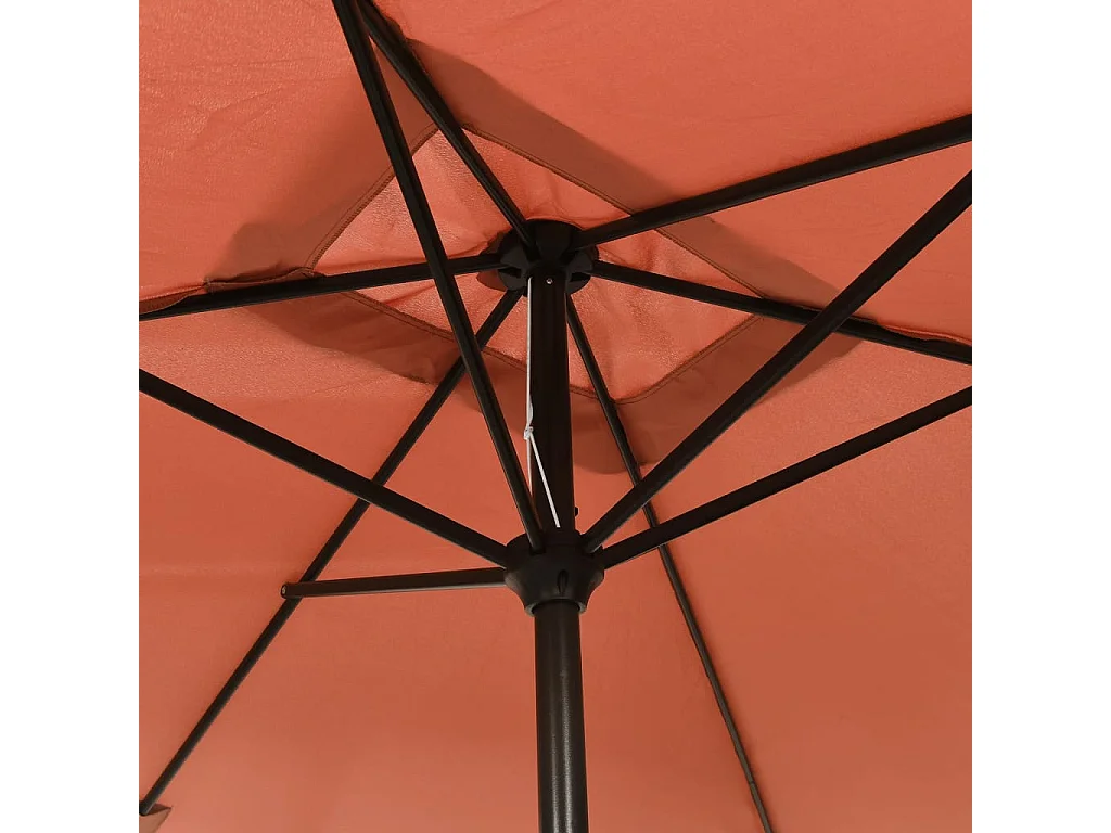Torhildr  Parasol d'extérieur avec mât en métal 300x200 cm terre cuite