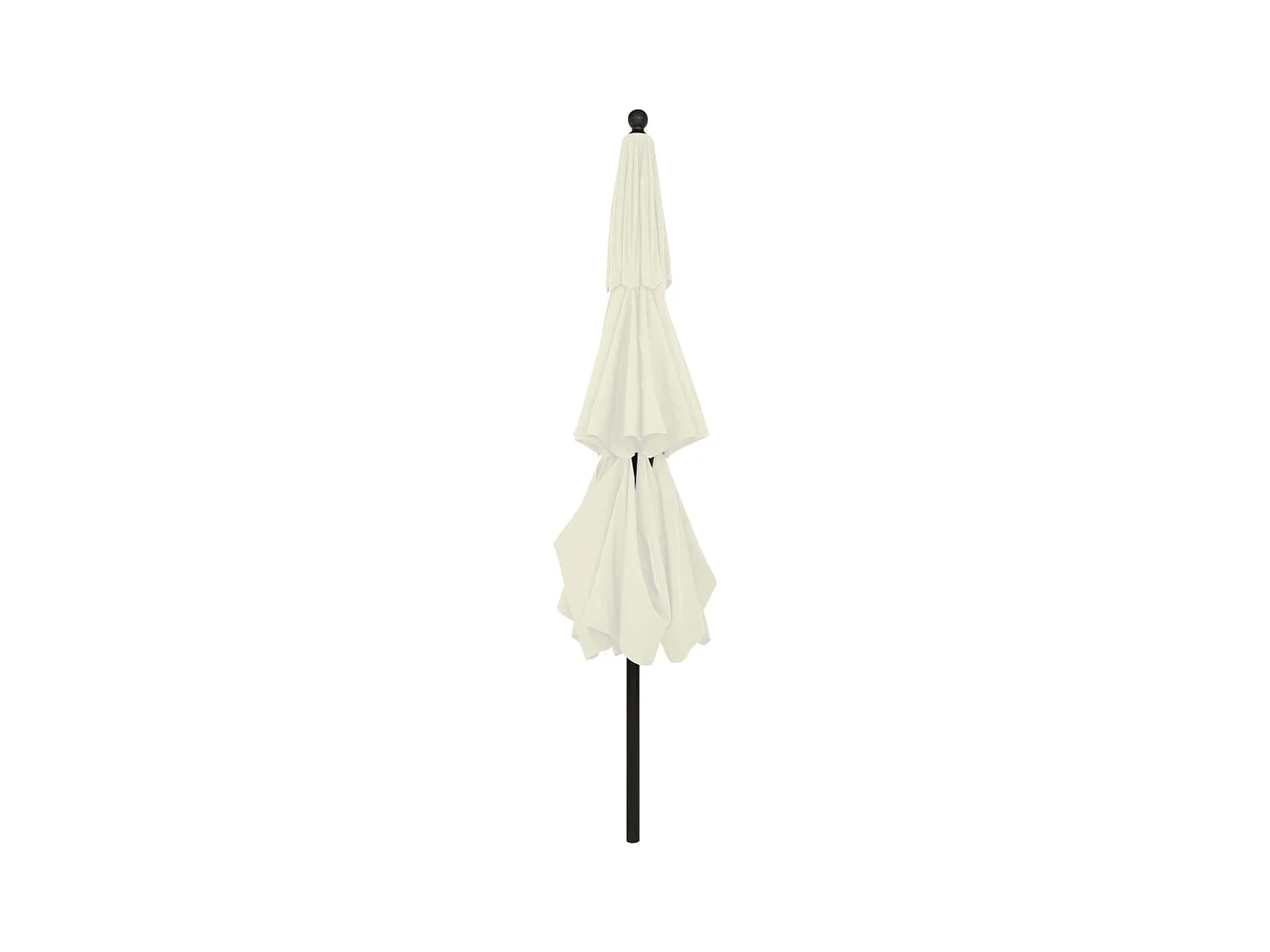 Nijkerk  Parasol de jardin à 3 niveaux avec mât en aluminium sable 3,5 m