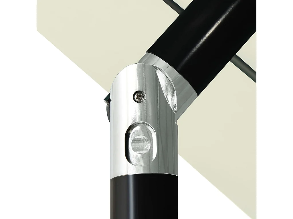 Nijkerk  Parasol de jardin à 3 niveaux avec mât en aluminium sable 3,5 m