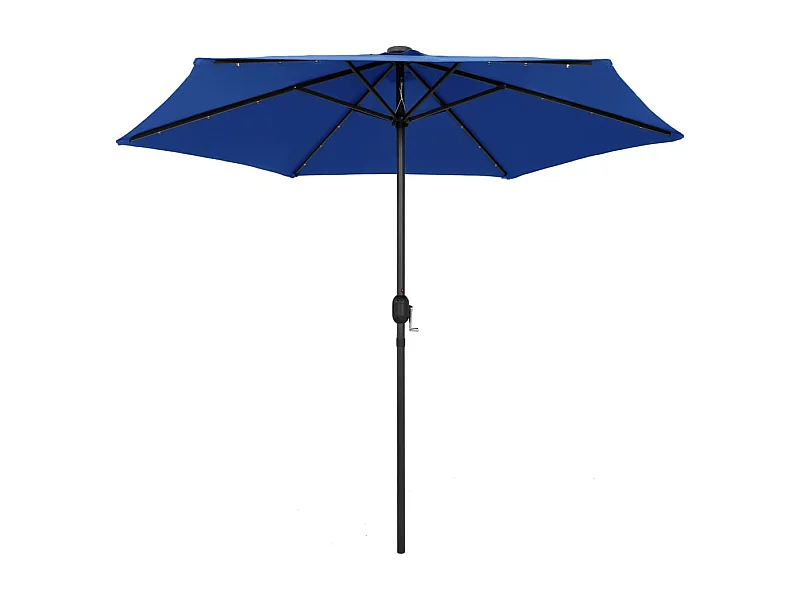 Jenine  Parasol met LED-verlichting en aluminium paal 270 cm azuurblauw