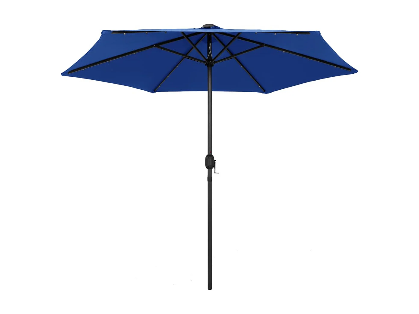 Jenine  Parasol met LED-verlichting en aluminium paal 270 cm azuurblauw