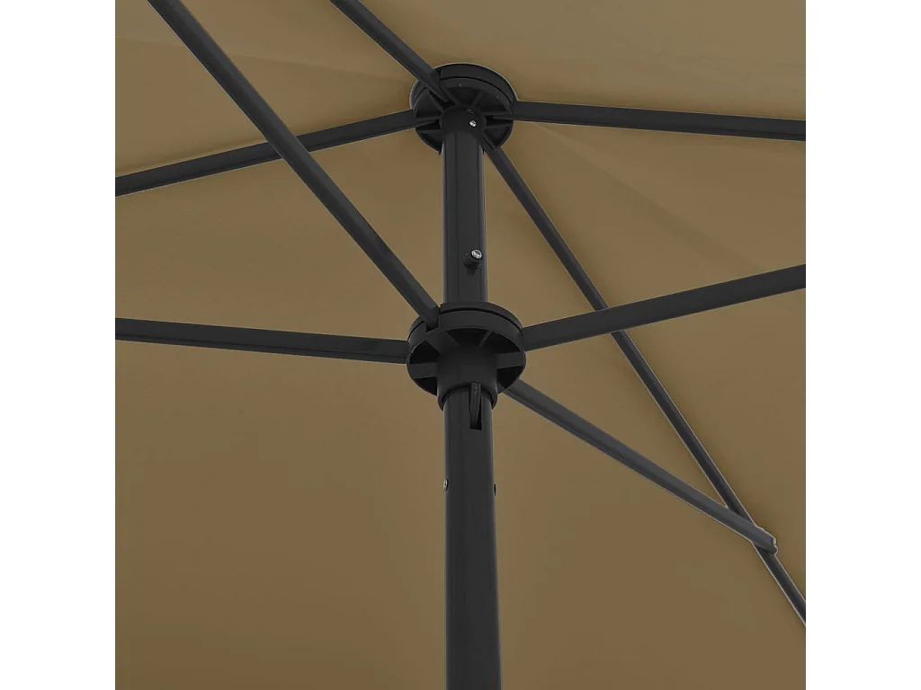 Roxanne  Strandparasol 200x125 cm taupe