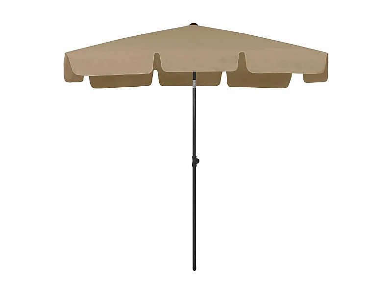 Roxanne  Parasol de plage taupe 200x125 cm