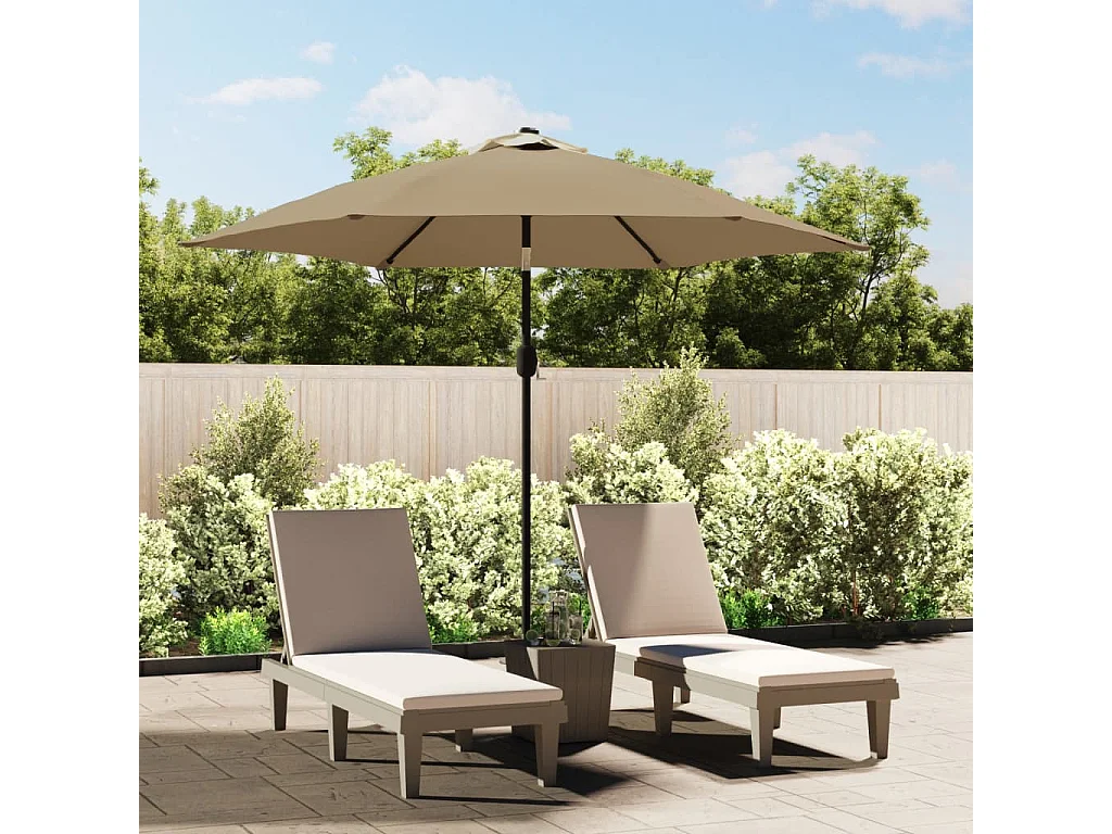 Ghylora  Parasol met metalen paal 300 cm taupe