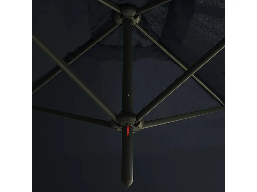 Clones  Parasol de jardin double avec mât en acier anthracite 600x300cm