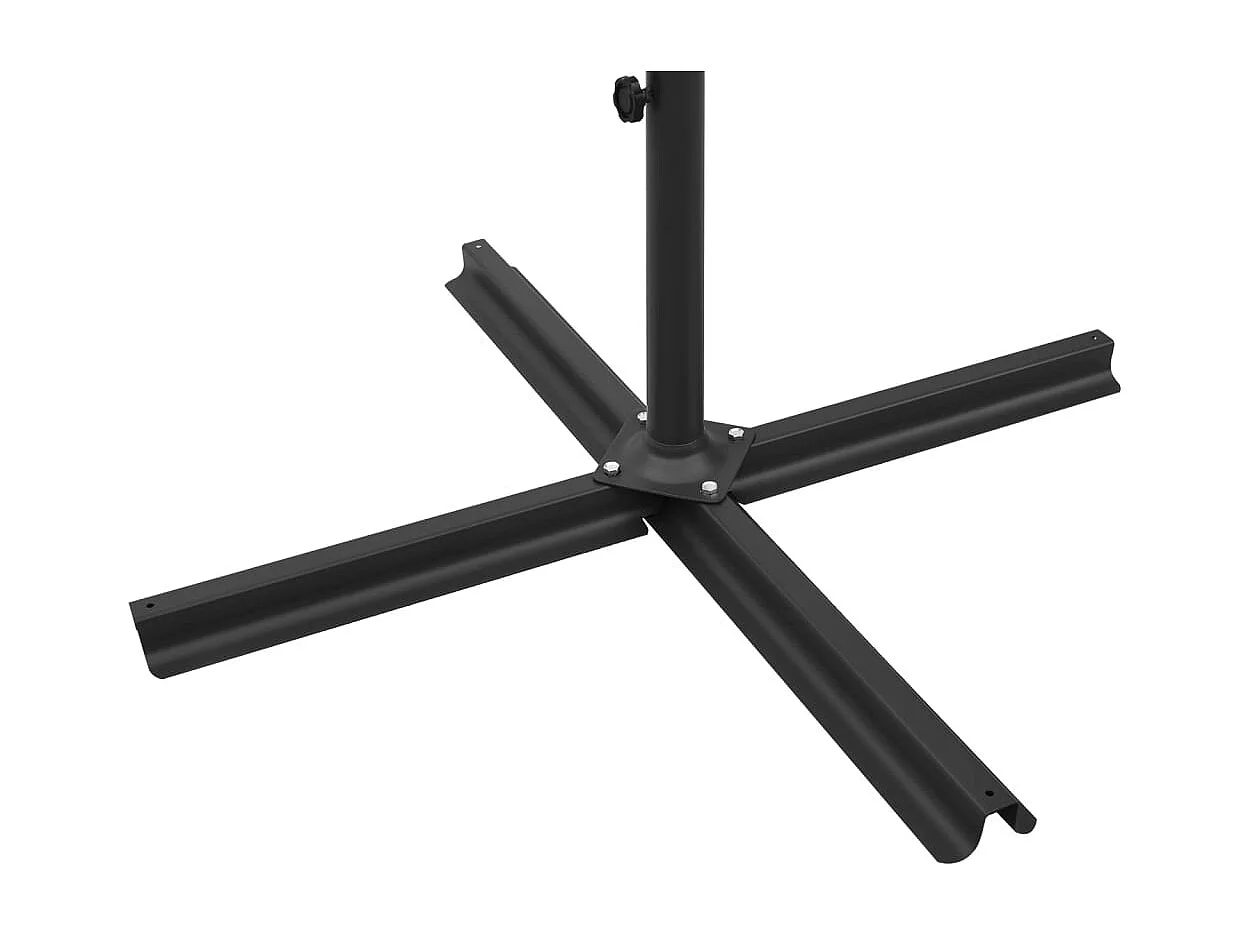 Clones  Parasol de jardin double avec mât en acier anthracite 600x300cm