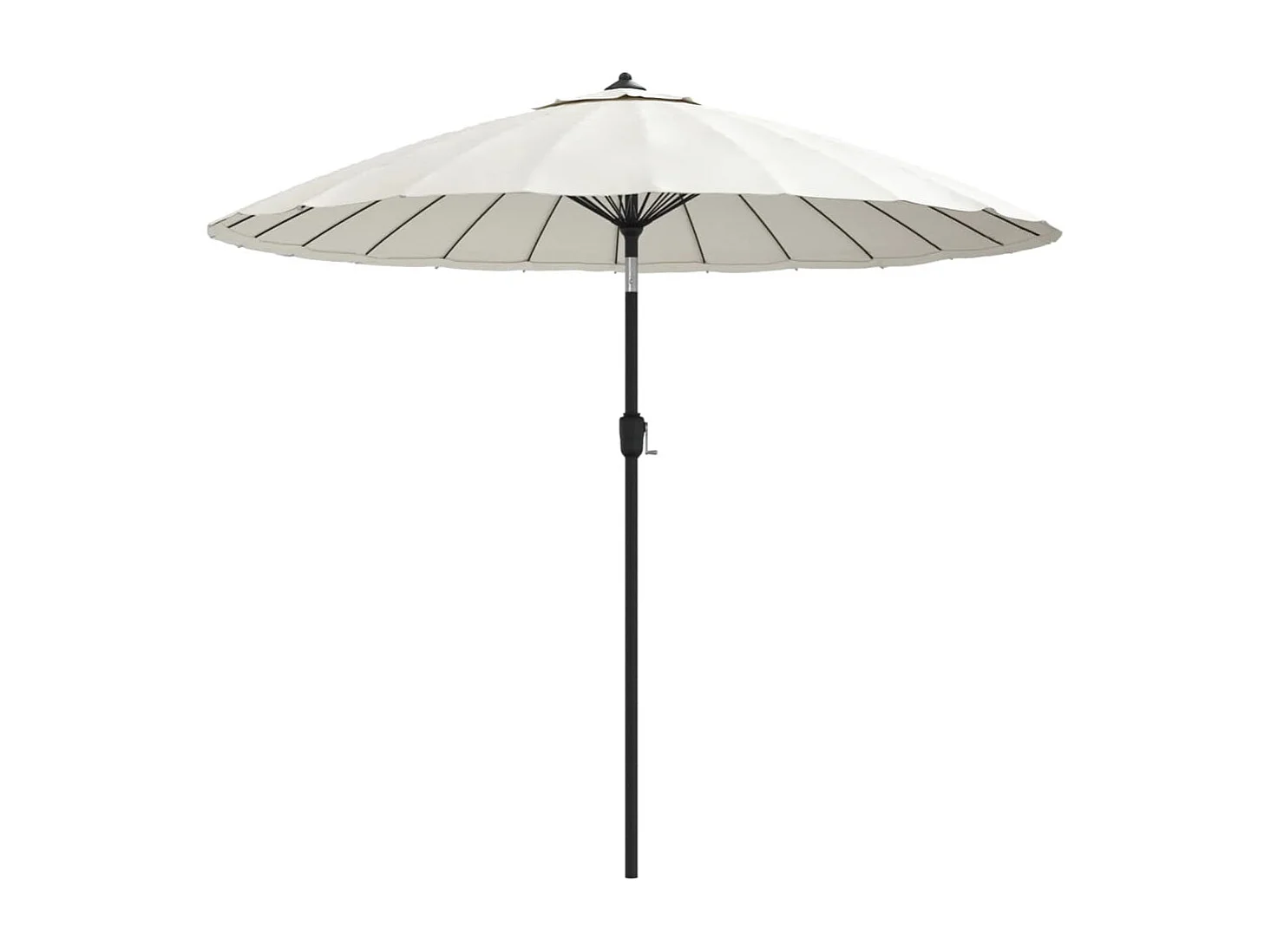 Castlefleming  Parasol d'extérieur et mât avec aluminium 270 cm Blanc sable