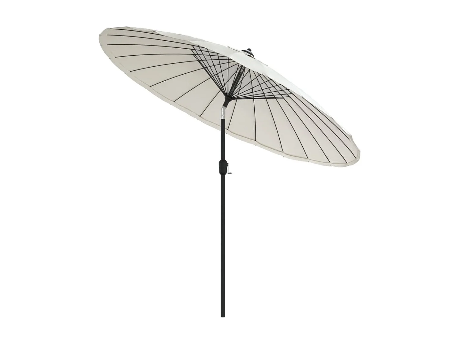 Castlefleming  Parasol d'extérieur et mât avec aluminium 270 cm Blanc sable