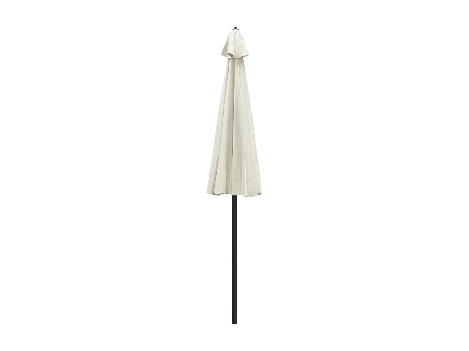 Castlefleming  Parasol d'extérieur et mât avec aluminium 270 cm Blanc sable