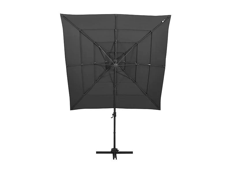 Zyldar  Parasol 4-laags met aluminium paal 250x250 cm antracietkleurig