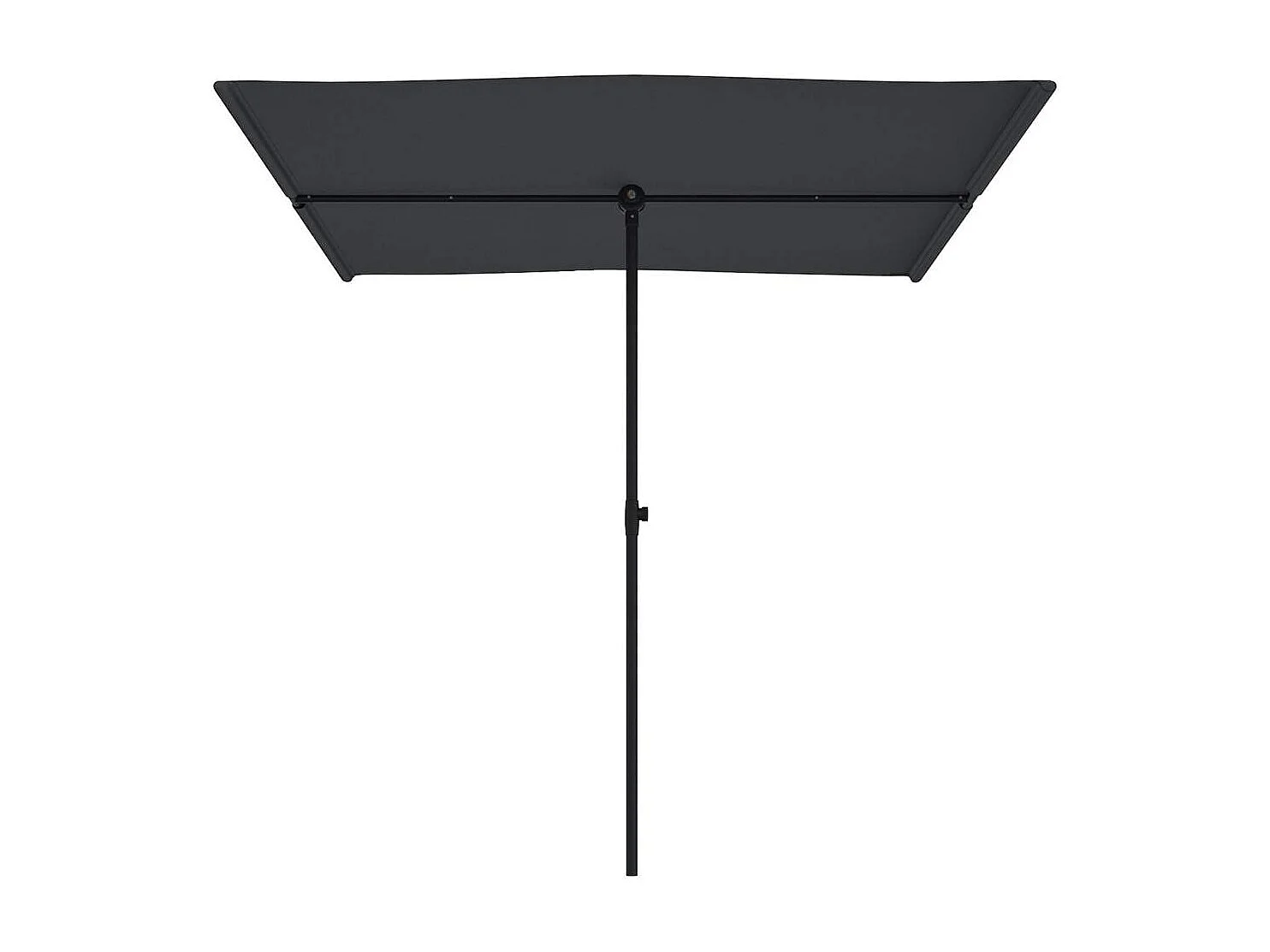 Zuhal  Parasol de jardin avec mât en aluminium 2x1,5 m Noir