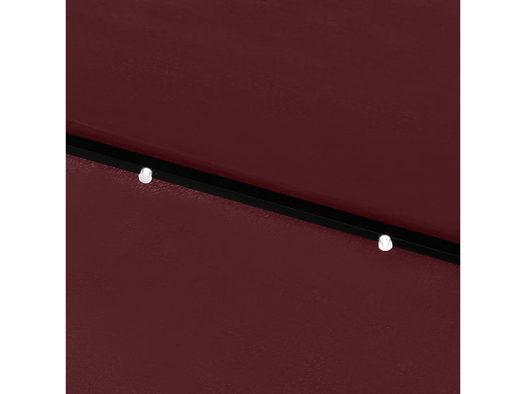 Prudence  Parasol de jardin avec LED et mât en acier rouge bordeaux 2x3 m