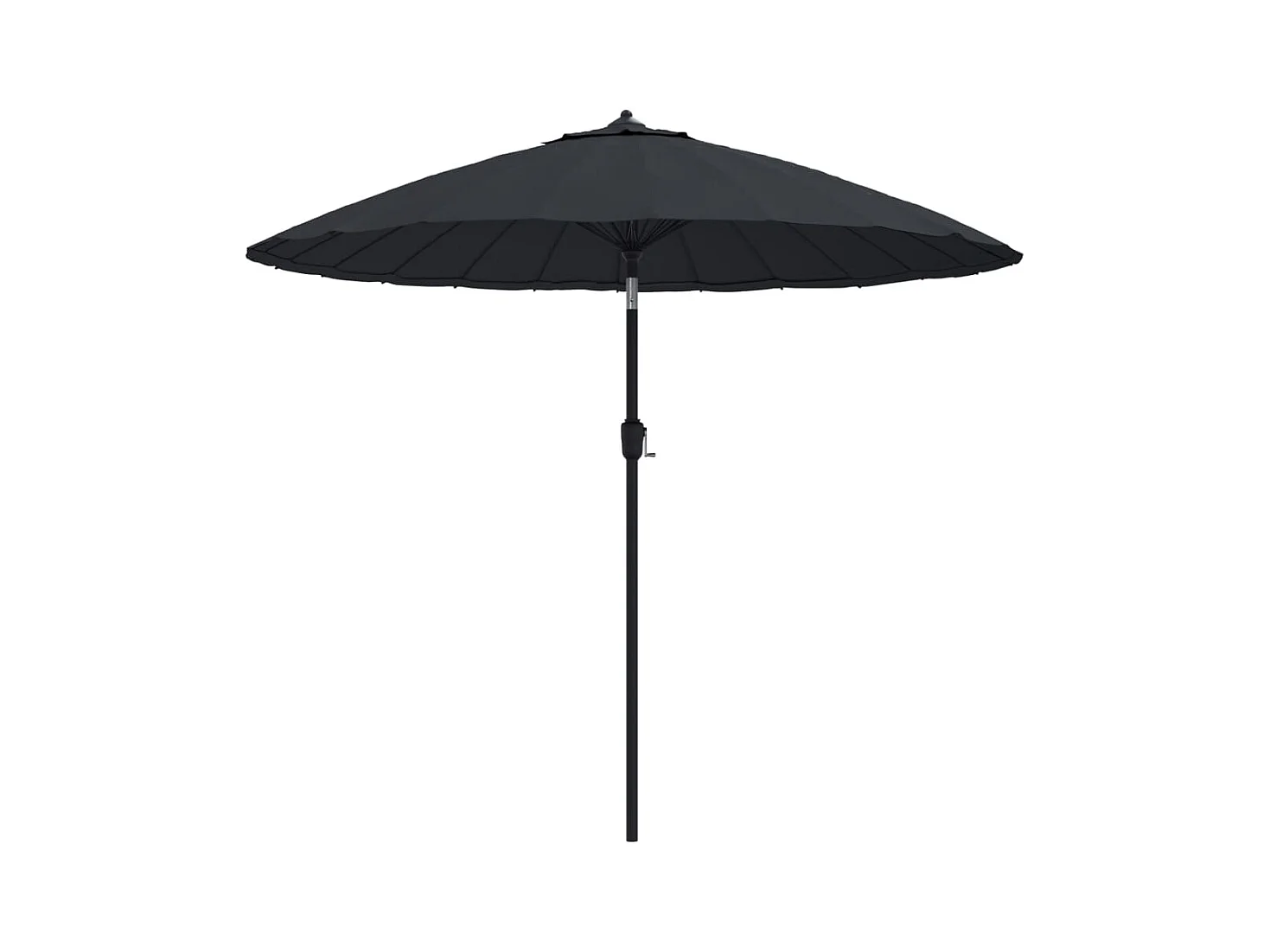 Castlefleming  Sombrilla de jardín con palo de aluminio negro 270 cm