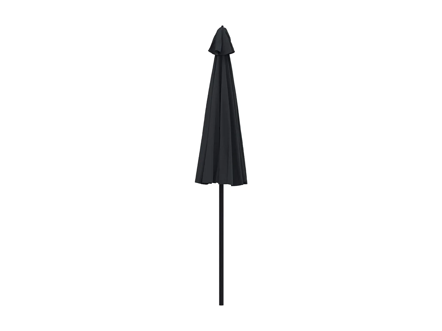 Castlefleming  Sombrilla de jardín con palo de aluminio negro 270 cm