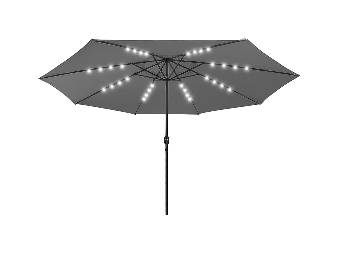 Brintir  Parasol met LED-verlichting 400 cm antracietkleurig