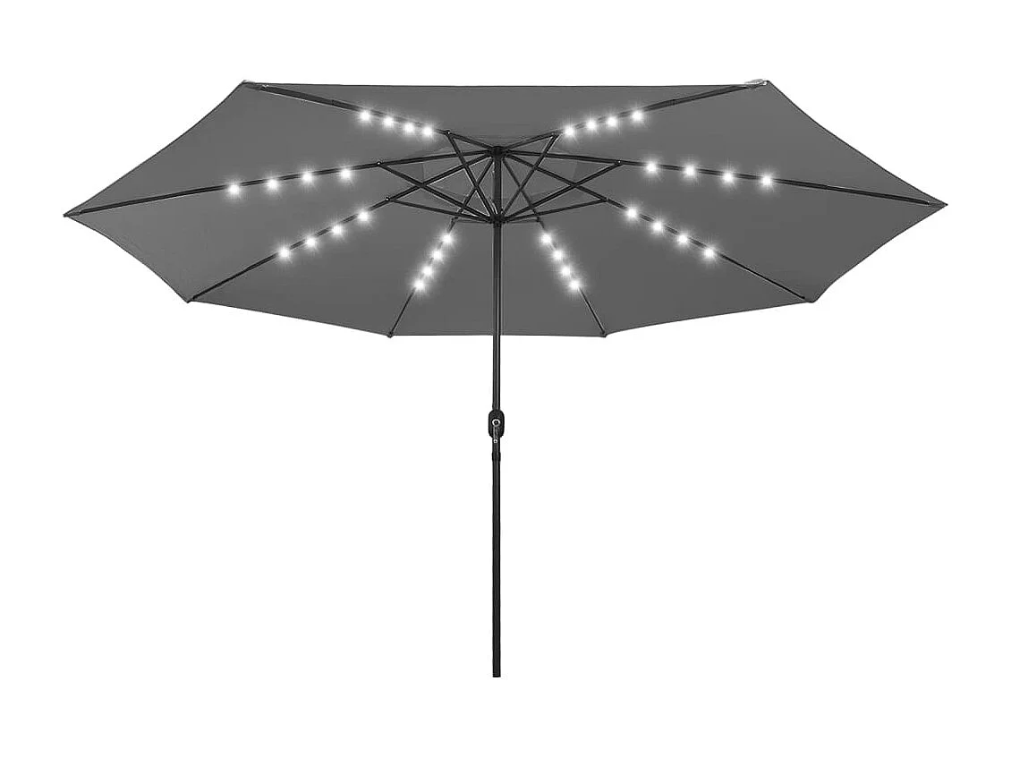 Brintir  Parasol met LED-verlichting 400 cm antracietkleurig