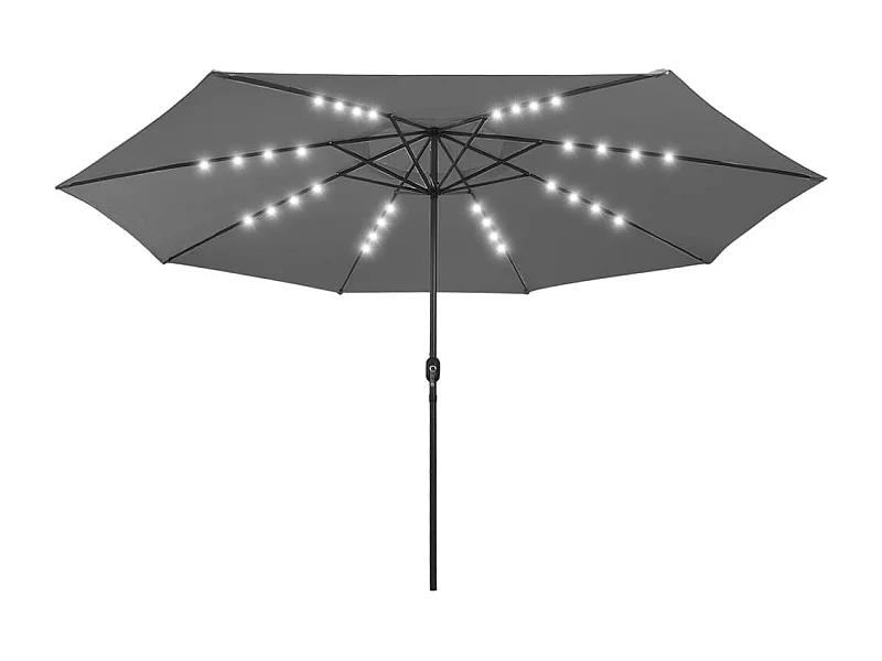 Brintir  Parasol met LED-verlichting 400 cm antracietkleurig