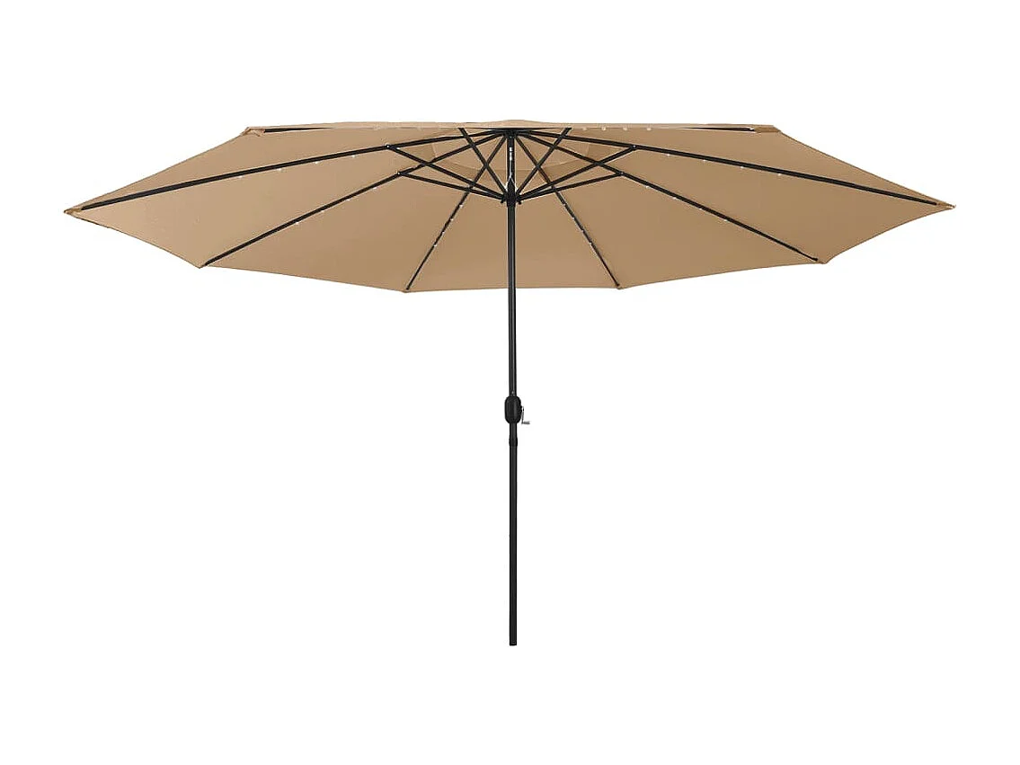 Brintir  Parasol met LED-verlichting 400 cm taupe